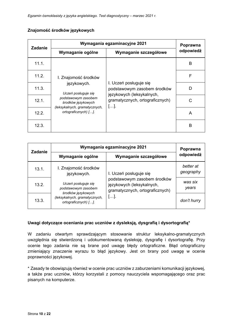 odpowiedzi - angielski - egzamin ósmoklasisty 2021 próbny-10