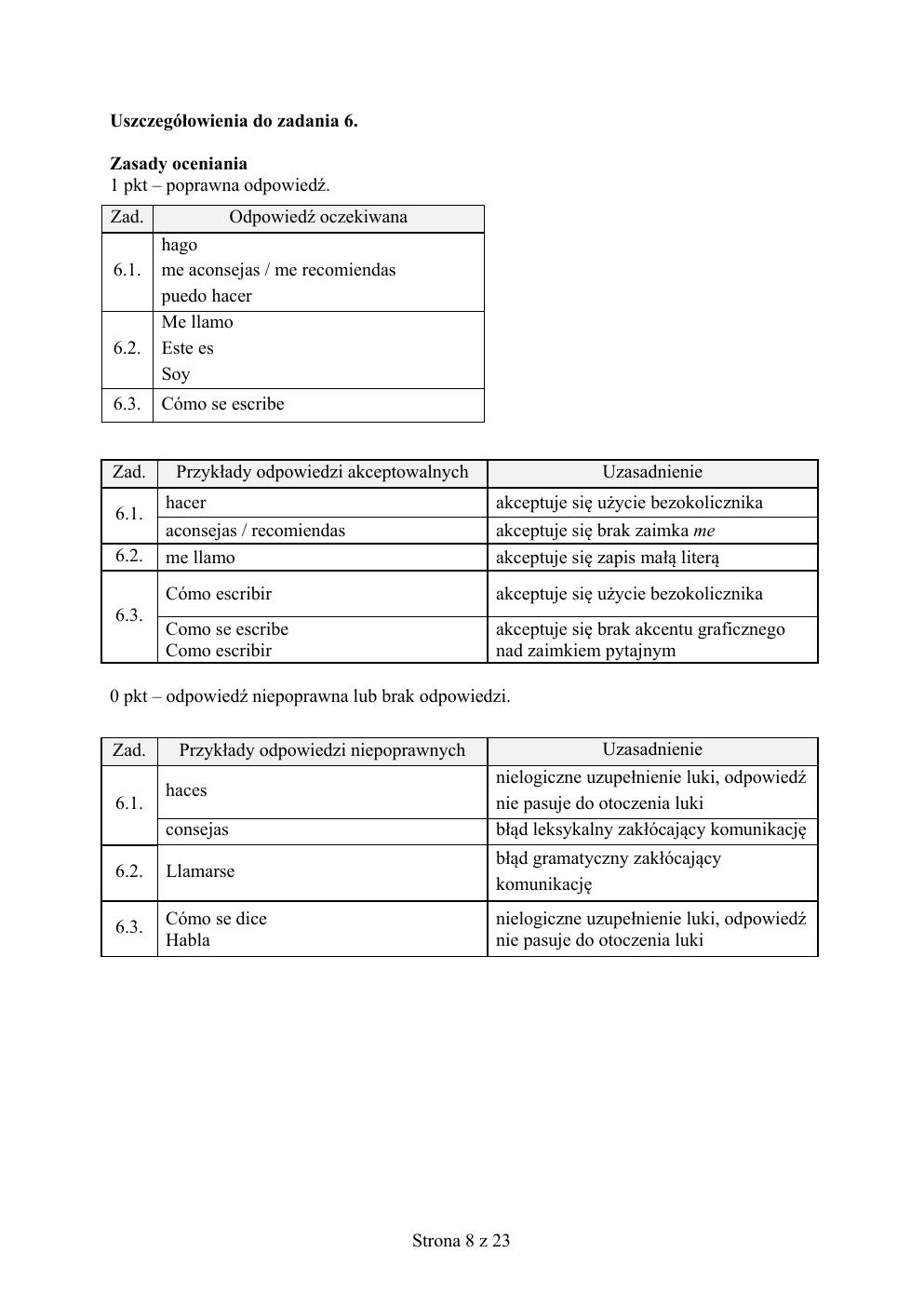 odpowiedzi - hiszpański - egzamin ósmoklasisty 2020 próbny-08