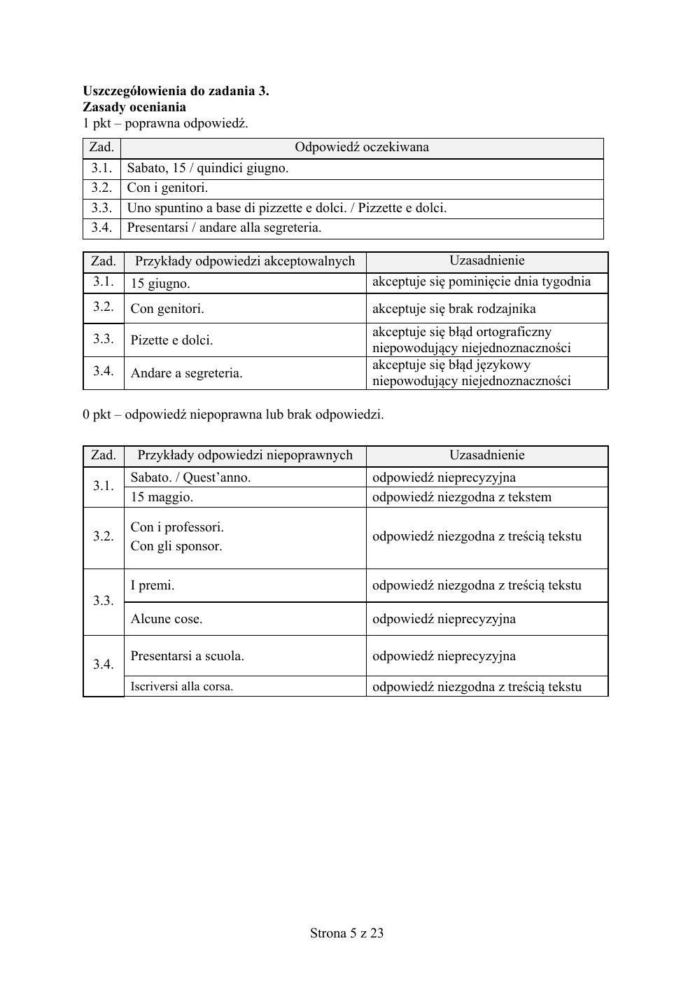 odpowiedzi - włoski - egzamin ósmoklasisty 2020 próbny-05