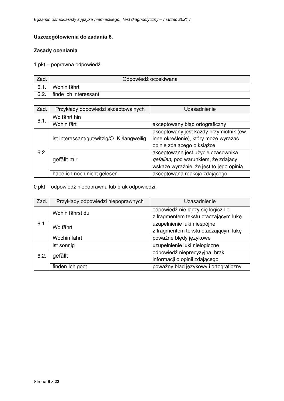 odpowiedzi - niemiecki - egzamin ósmoklasisty 2021 próbny-06