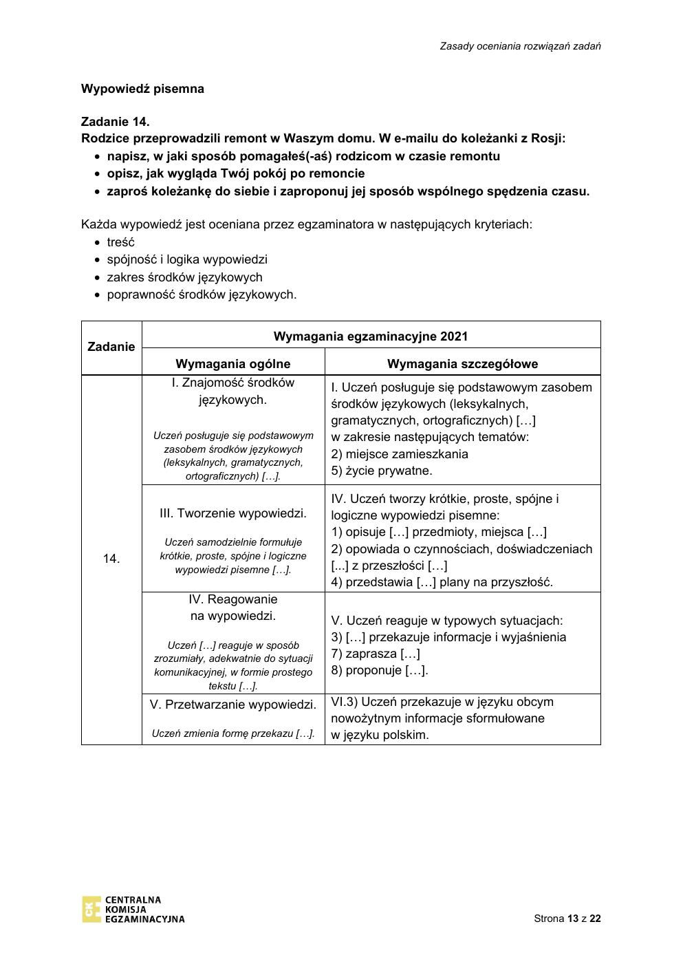 odpowiedzi - rosyjski - egzamin ósmoklasisty 2021 próbny-13