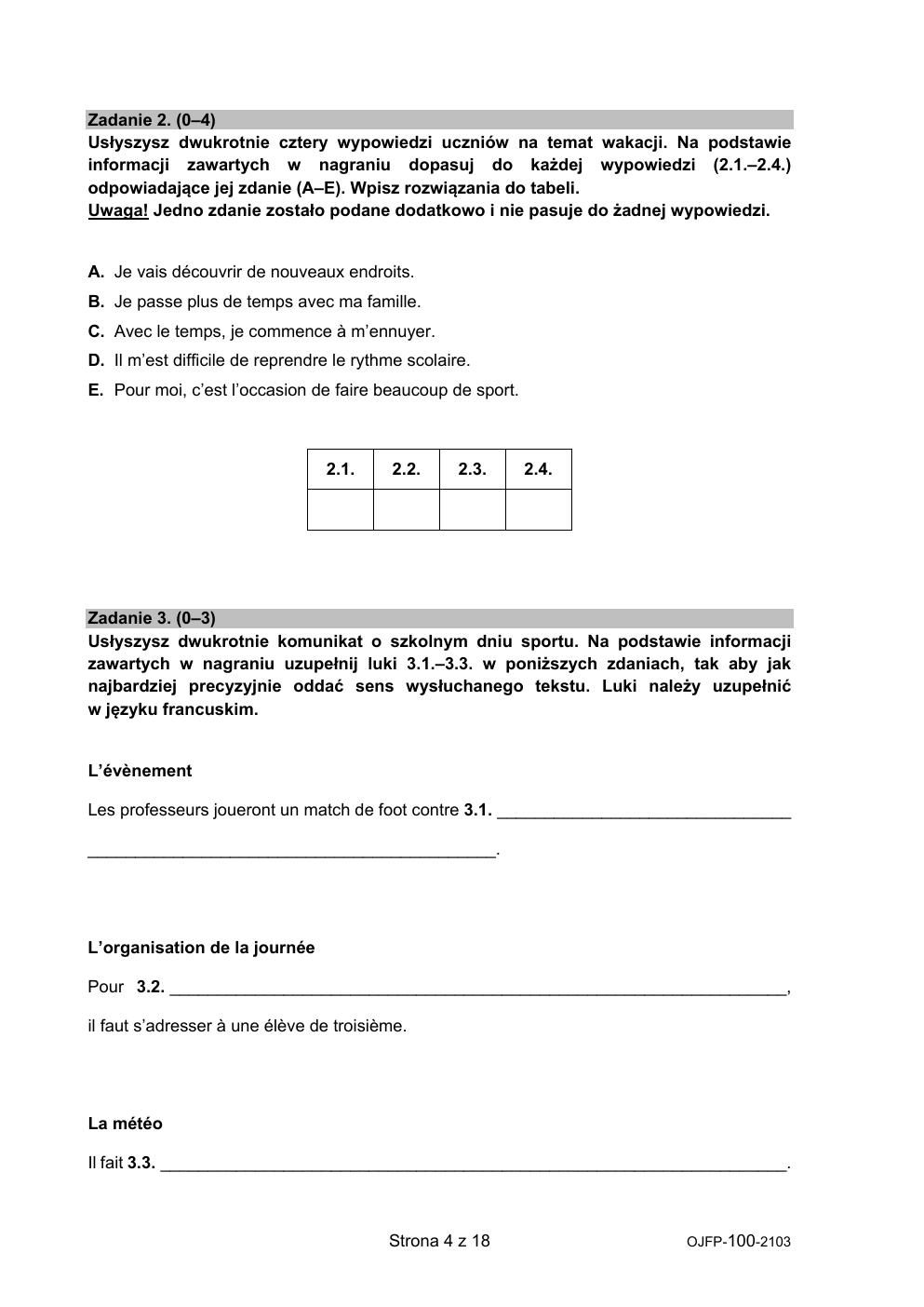 arkusz - francuski - egzamin ósmoklasisty 2021 próbny-04