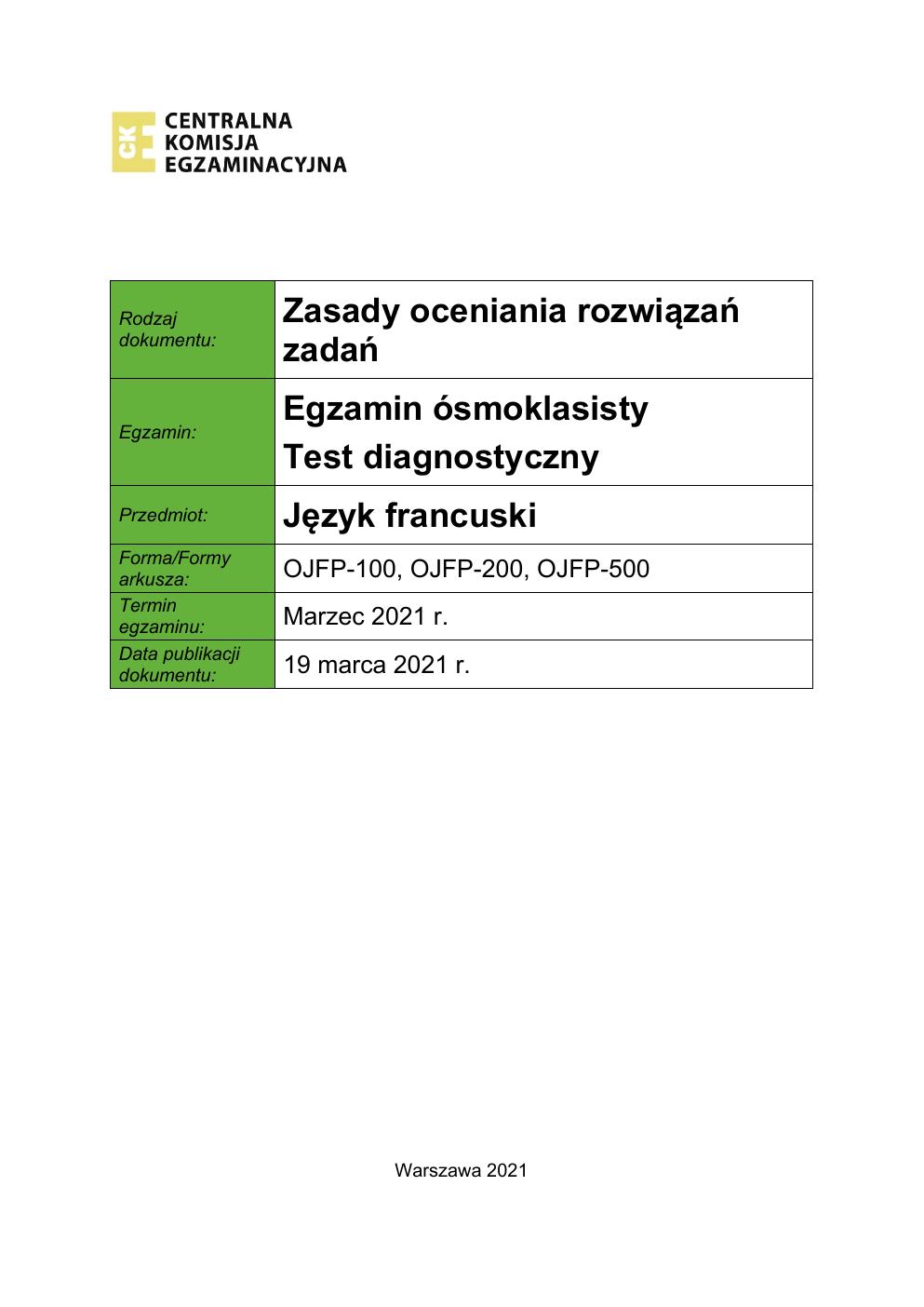 odpowiedzi - francuski - egzamin ósmoklasisty 2021 próbny-01