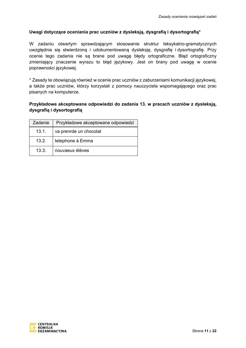 odpowiedzi - francuski - egzamin ósmoklasisty 2021 próbny-11