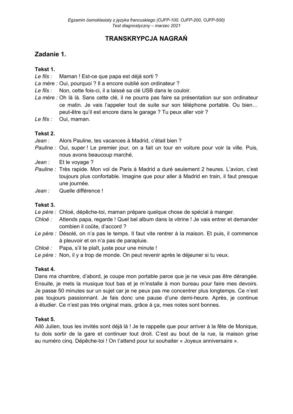 transkrypcja - francuski - egzamin ósmoklasisty 2021 próbny-1