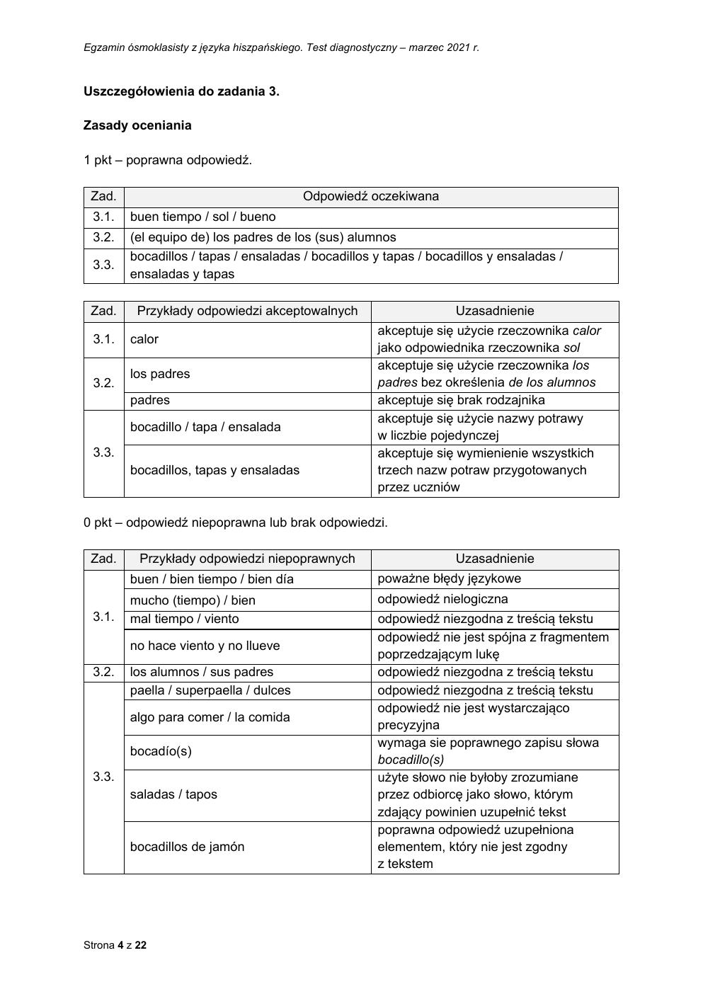 odpowiedzi - hiszpański - egzamin ósmoklasisty 2021 próbny-04