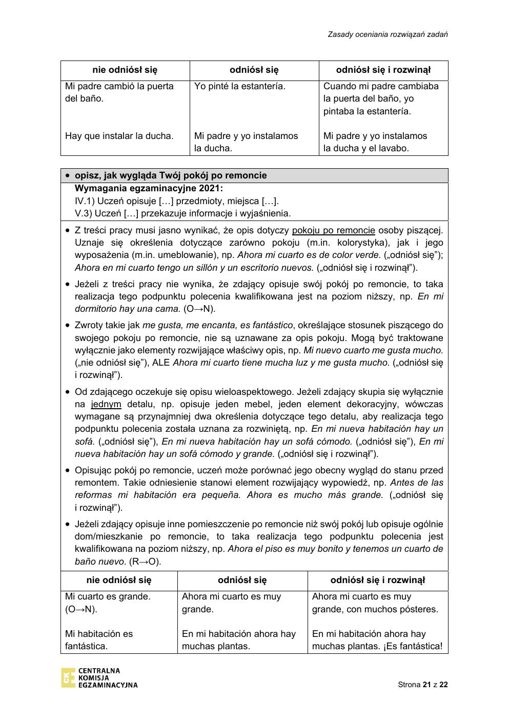 odpowiedzi - hiszpański - egzamin ósmoklasisty 2021 próbny-21