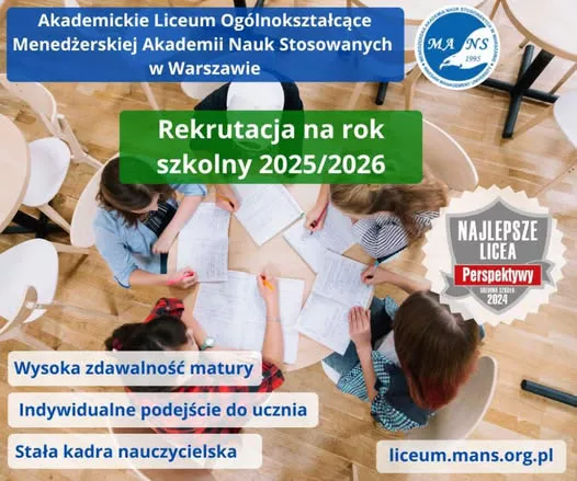 Rekrutacja do Liceum MANS