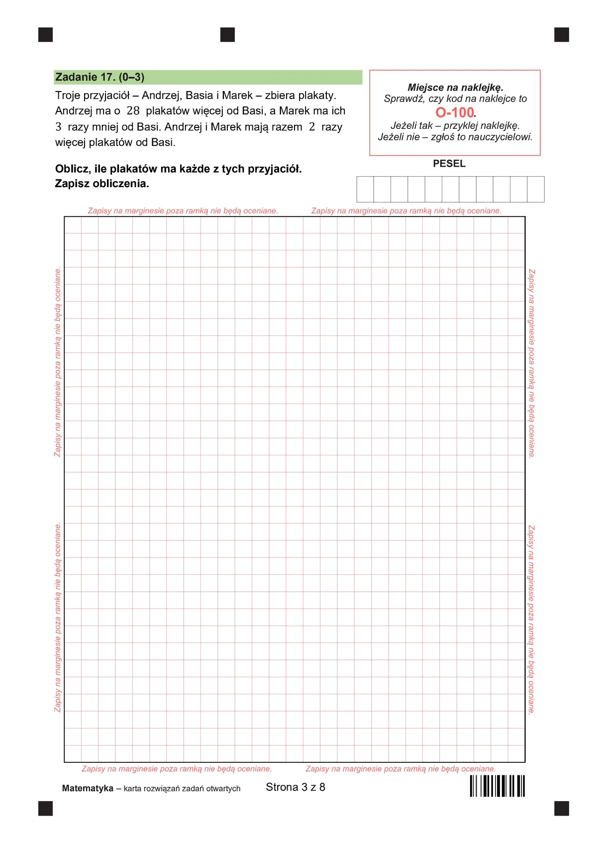 arkusz zdania otwarte - matematyka - egzamin ósmoklasisty 2025 - 0003
