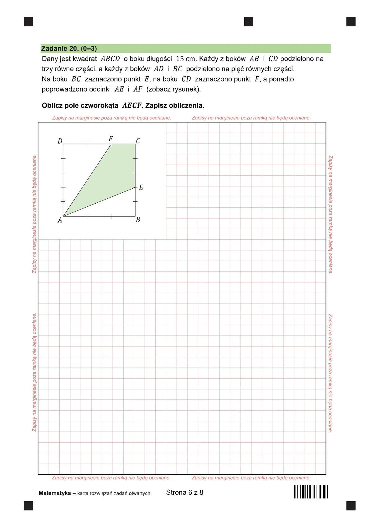 arkusz zdania otwarte - matematyka - egzamin ósmoklasisty 2025 - 0006