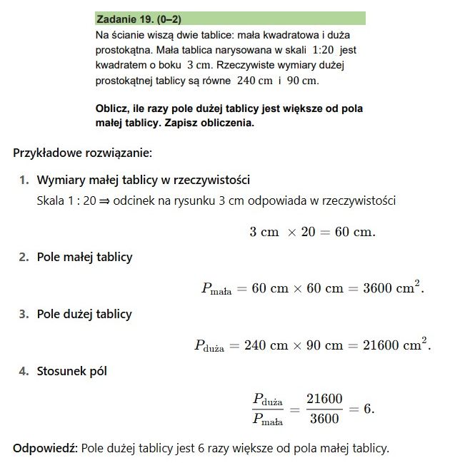 zadanie 19 i przykładowe rozwiązanie