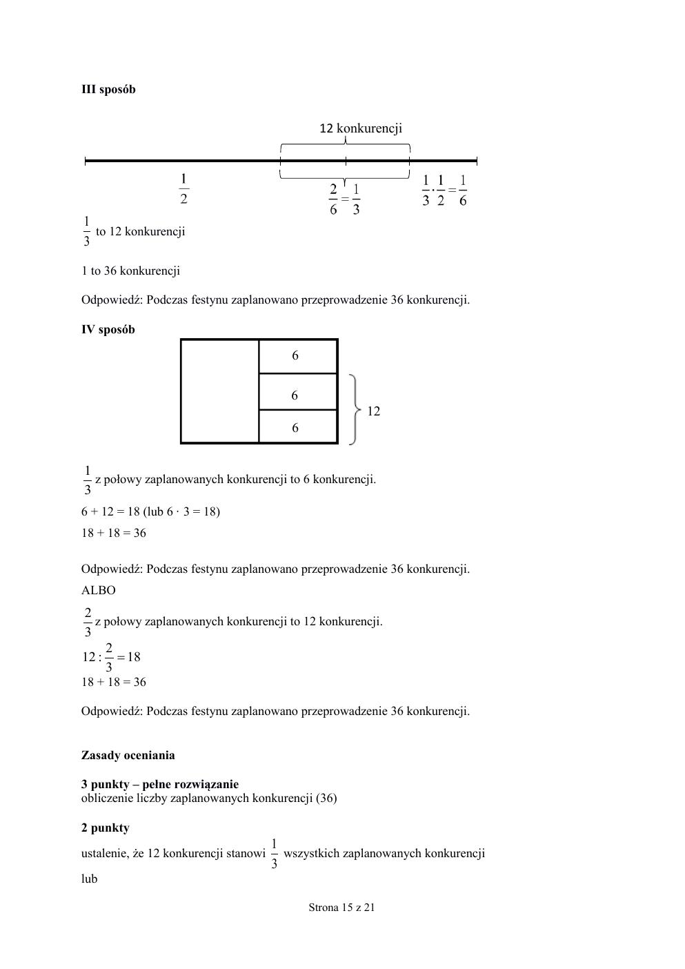 odpowiedzi - matematyka - egzamin ósmoklasisty 2019-15