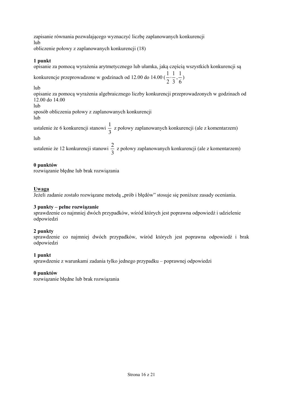 odpowiedzi - matematyka - egzamin ósmoklasisty 2019-16