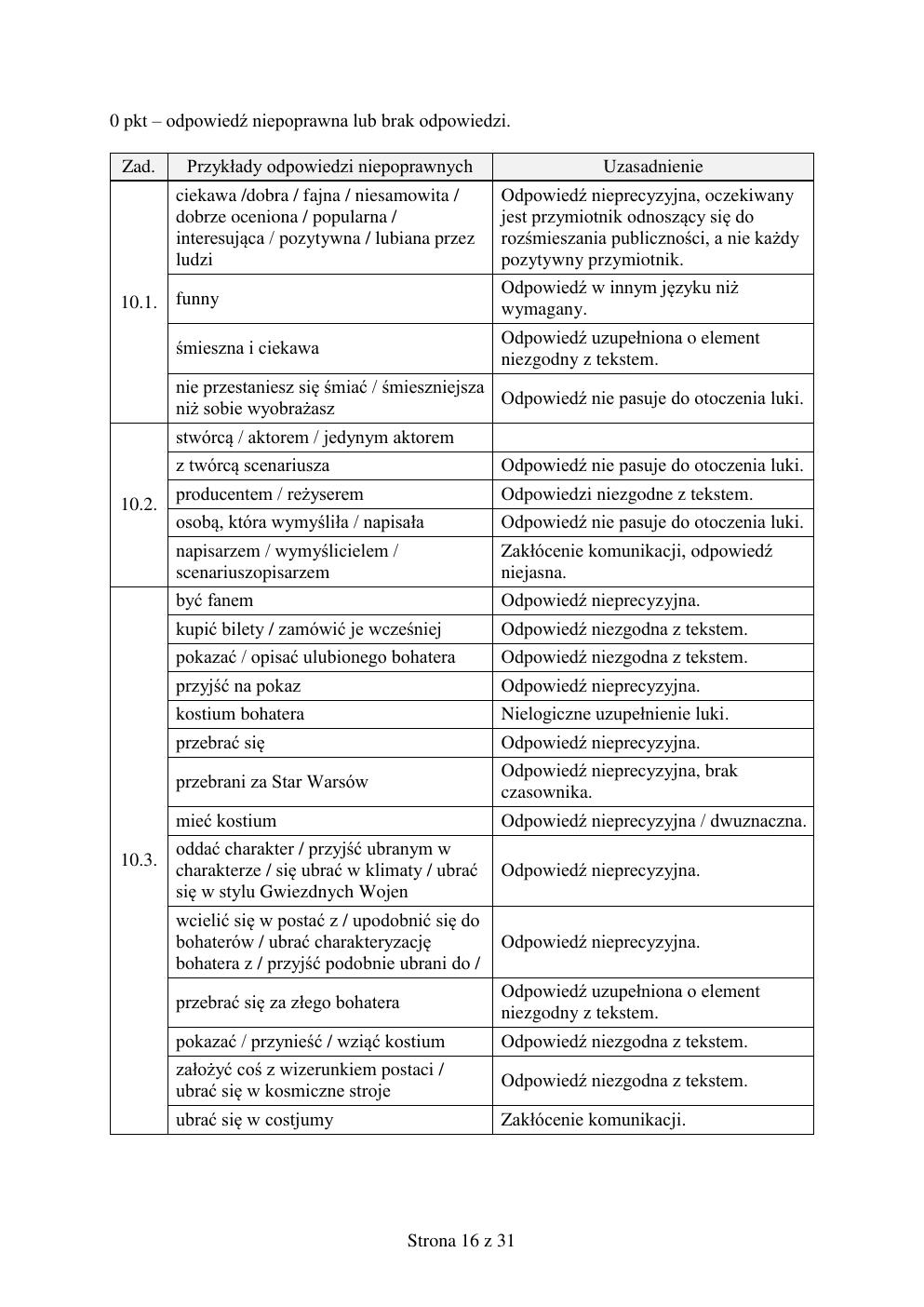 odpowiedzi - angielski - egzamin ósmoklasisty 2019-16