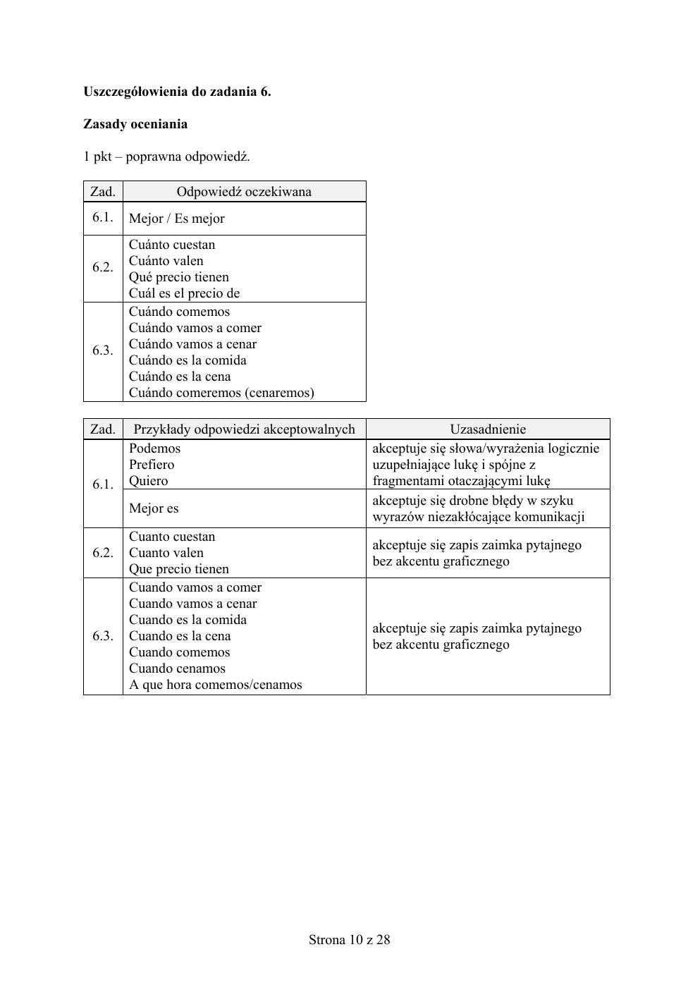 hiszpański - egzamin ósmoklasisty 2019 - odpowiedzi-10