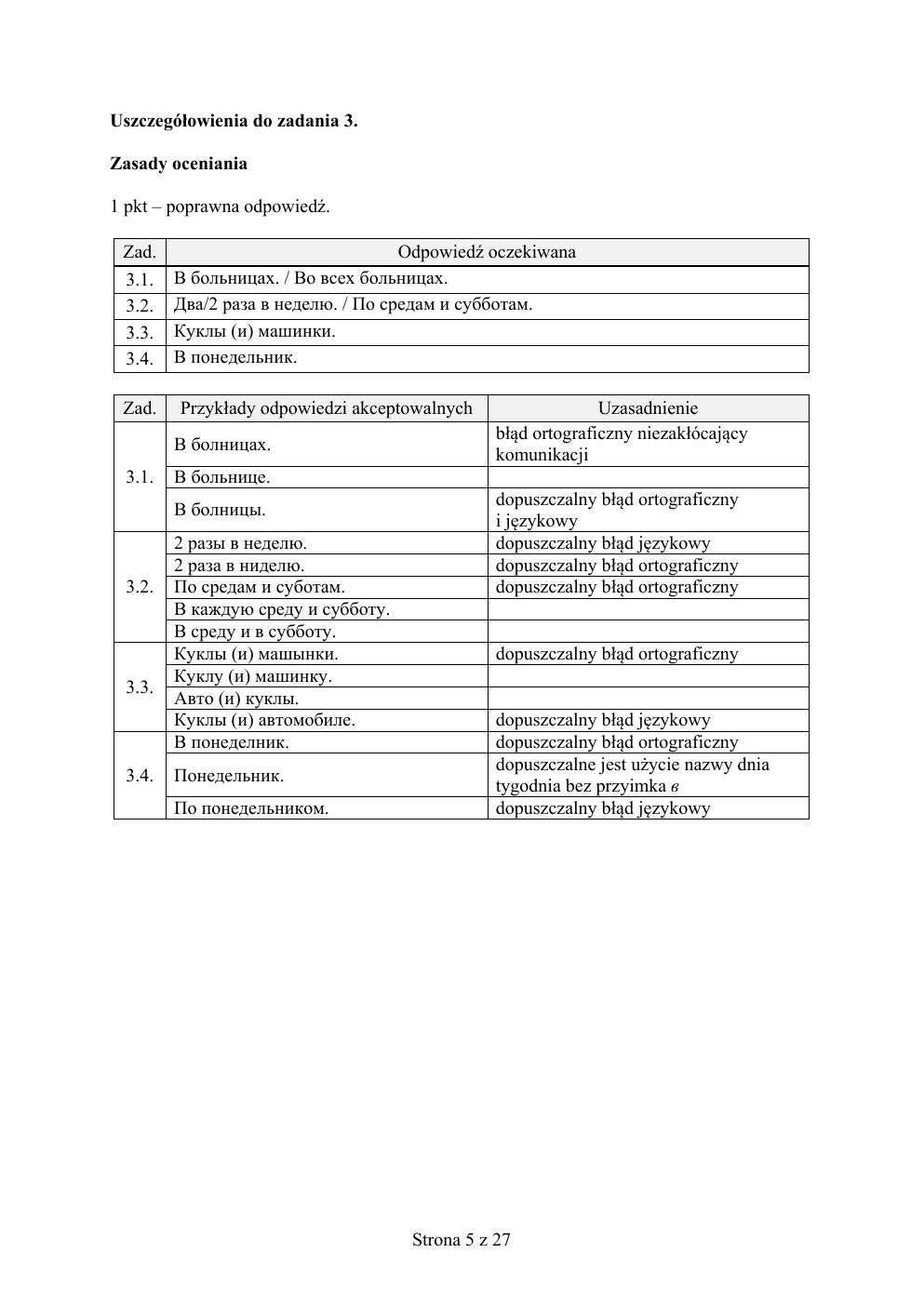 odpowiedzi - rosyjski - egzamin ósmoklasisty 2019-05