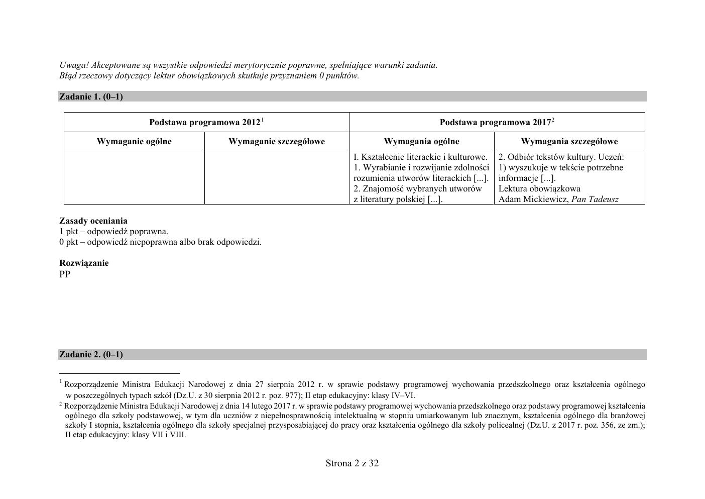 odpowiedzi - język polski - egzamin ósmoklasisty 2020 próbny-02