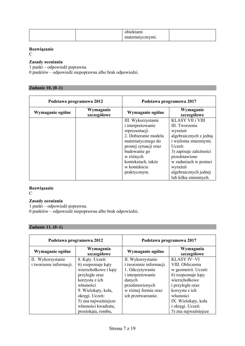 odpowiedzi - matematyka - egzamin ósmoklasisty 2020 próbny-07