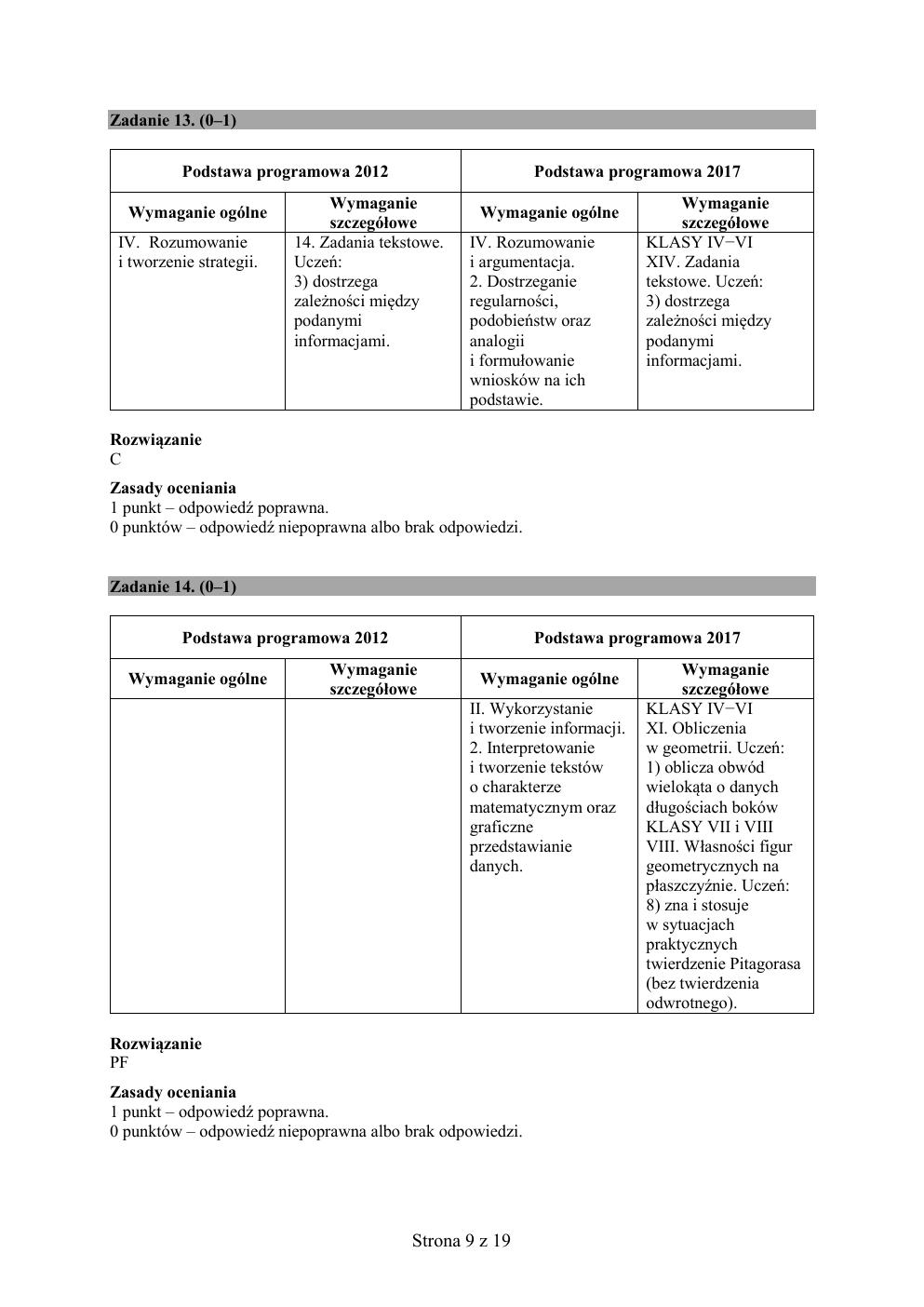 odpowiedzi - matematyka - egzamin ósmoklasisty 2020 próbny-09