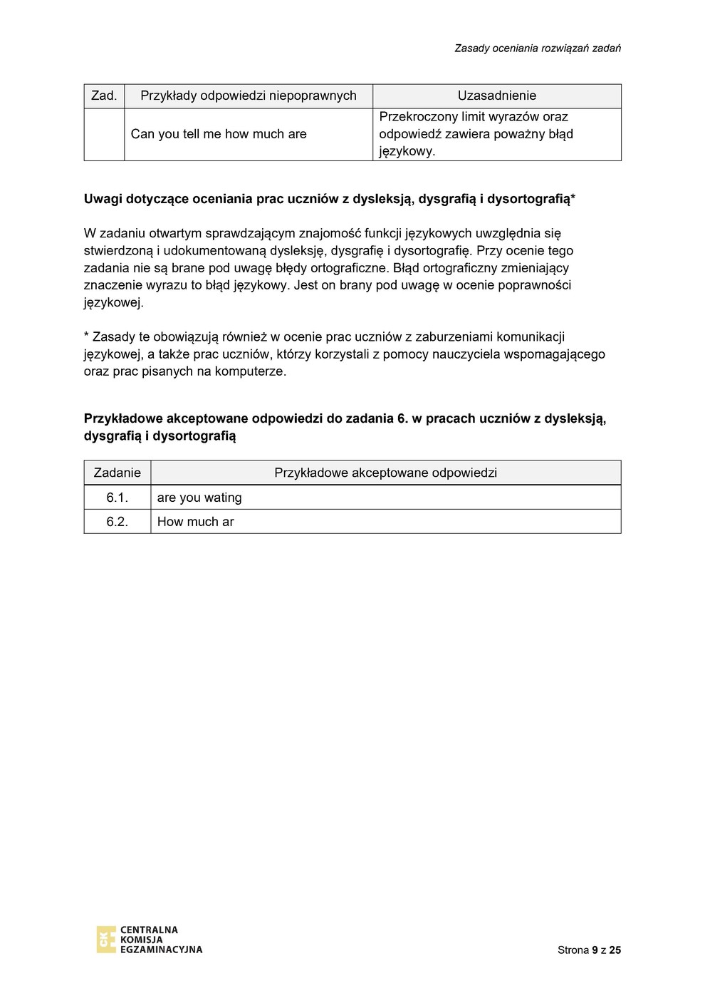 odpowiedzi - język angielski - egzamin ósmoklasisty 2023 - 0009