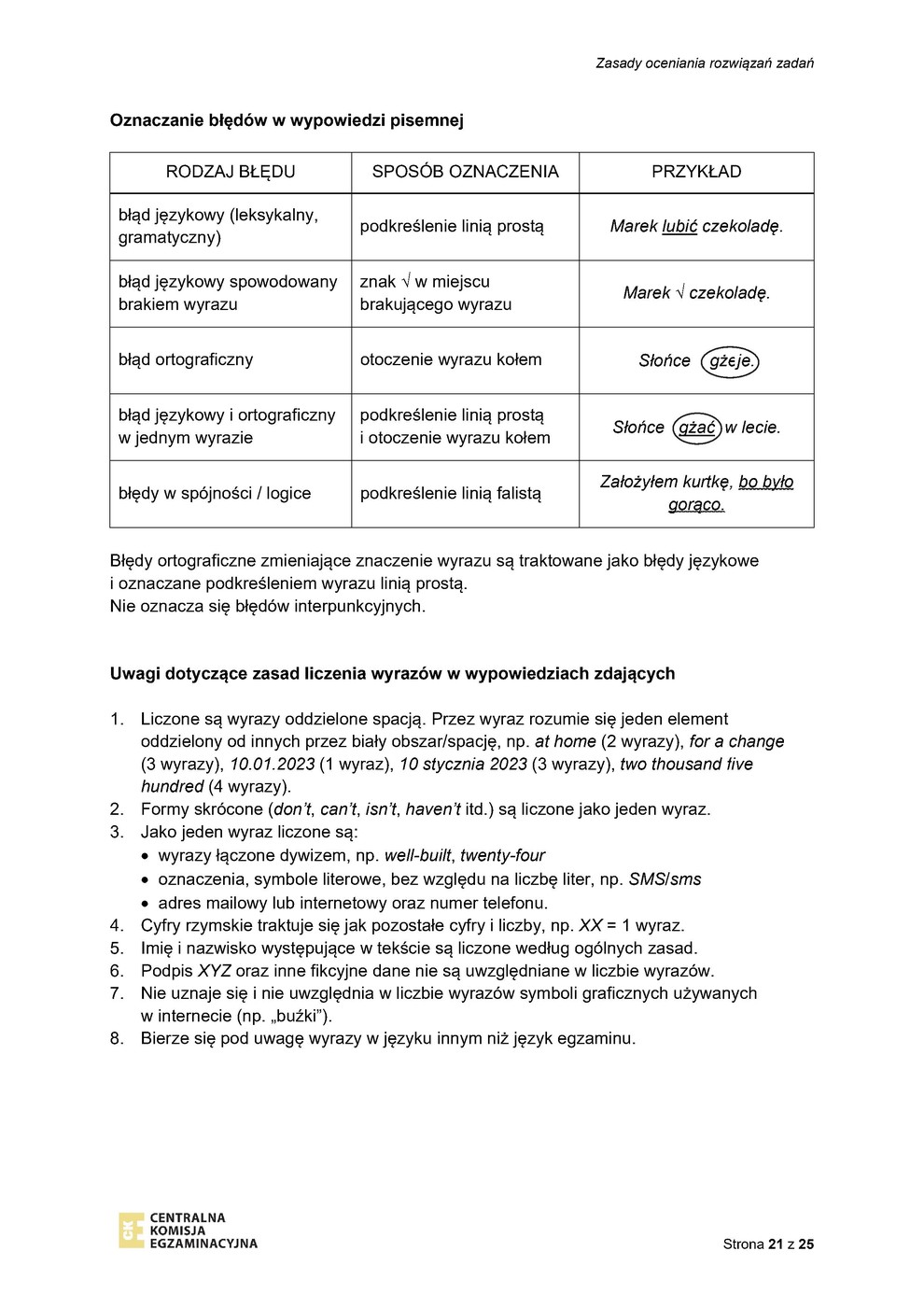 odpowiedzi - język angielski - egzamin ósmoklasisty 2023 - 0021