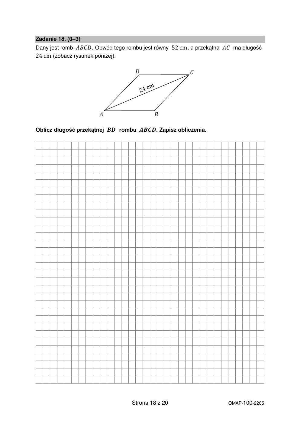 arkusz - matematyka - egzamin ósmoklasisty 2022-18