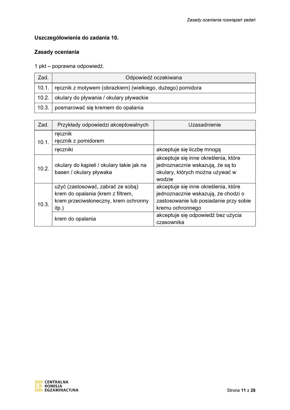 odpowiedzi - język hiszpański - egzamin ósmoklasisty 2023 - 0011