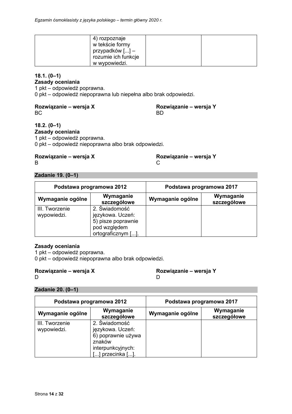 odpowiedzi - egzamin ósmoklasisty 2020 - język polski-14