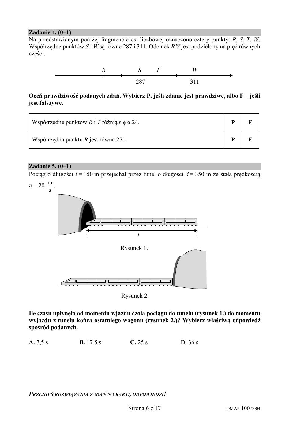 arkusz - matematyka - egzamin ósmoklasisty 2020-06