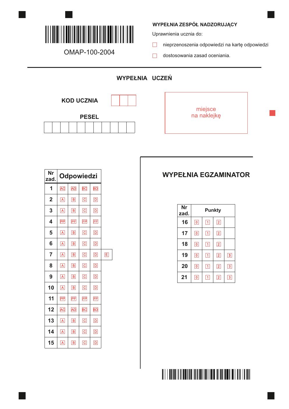 arkusz - matematyka - egzamin ósmoklasisty 2020-18
