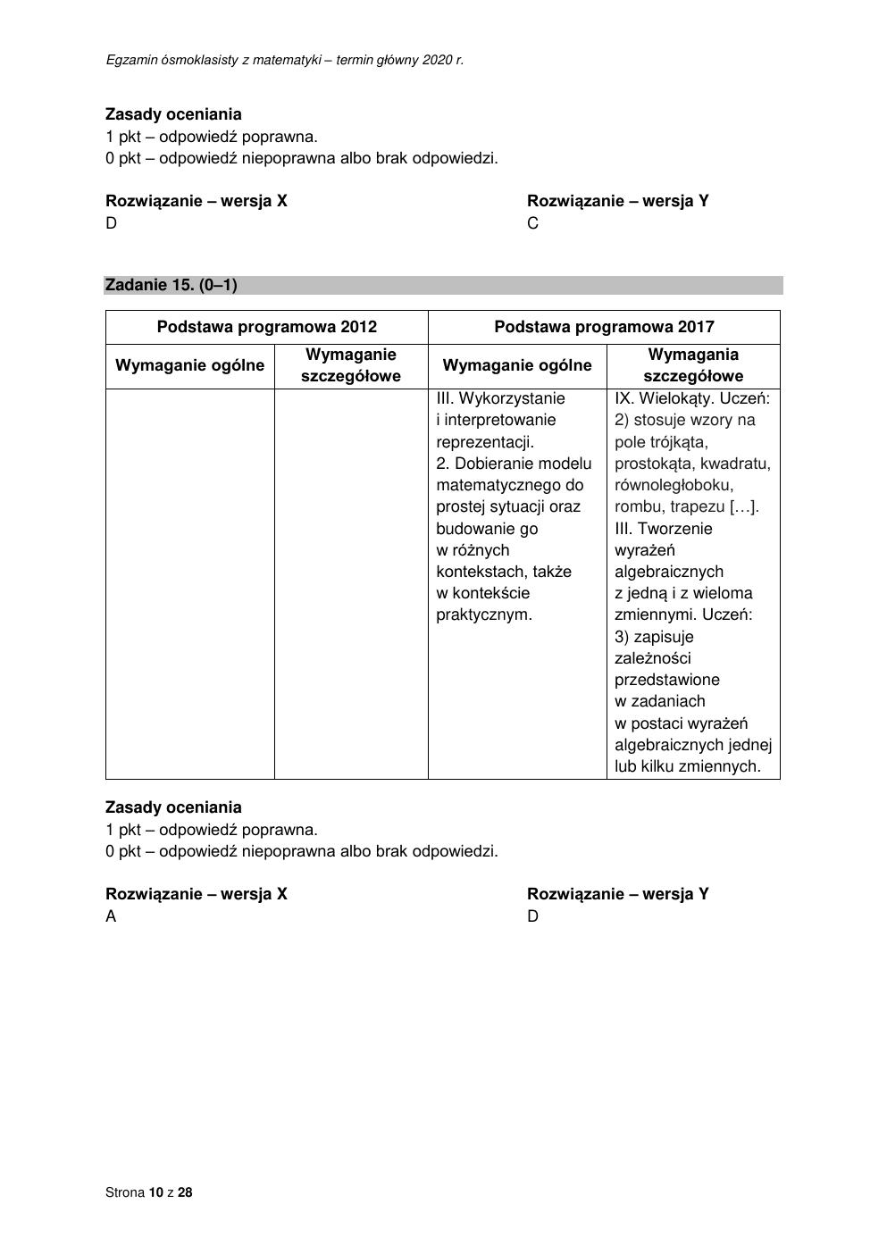 matematyka - egzamin ósmoklasisty 2020 - odpowiedzi-10