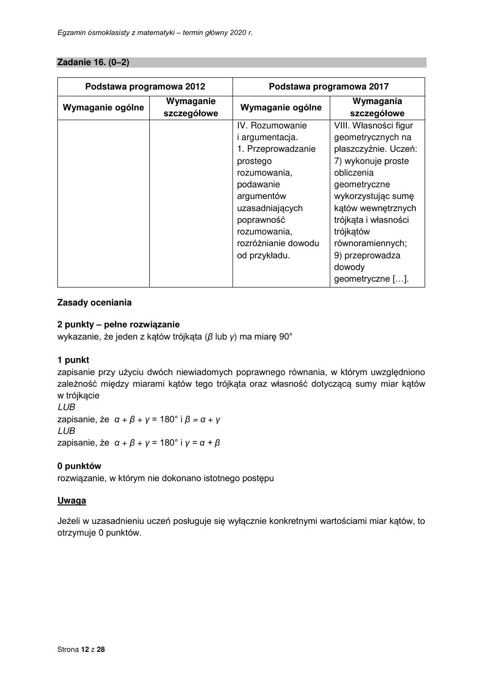 matematyka - egzamin ósmoklasisty 2020 - odpowiedzi-12