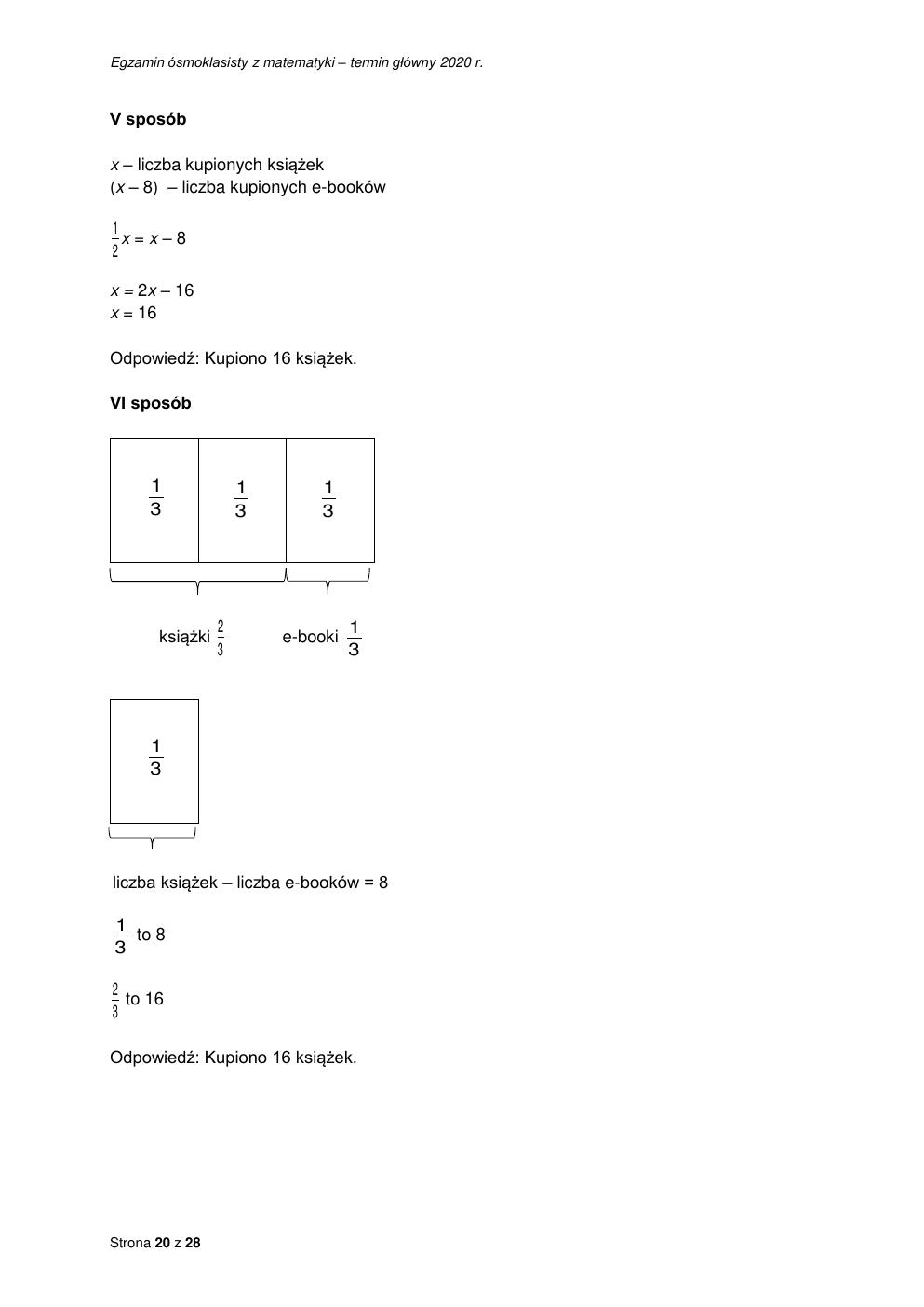 matematyka - egzamin ósmoklasisty 2020 - odpowiedzi-20