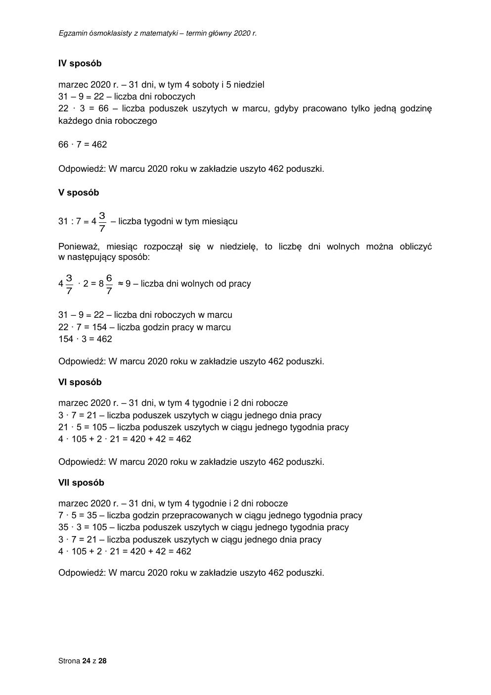 matematyka - egzamin ósmoklasisty 2020 - odpowiedzi-24