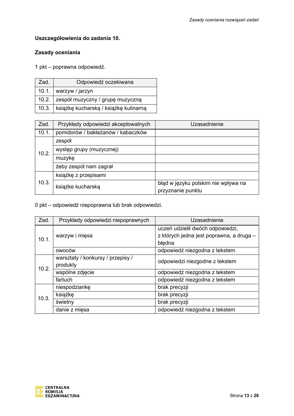 odpowiedzi - rosyjski - egzamin ósmoklasisty 2020-13