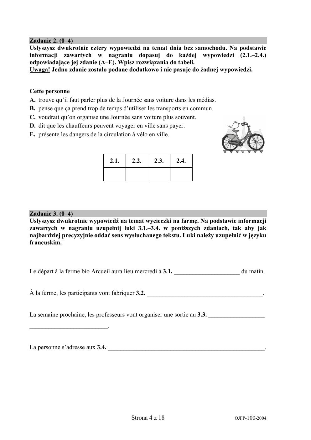 arkusz - francuski - egzamin ósmoklasisty 2020-04
