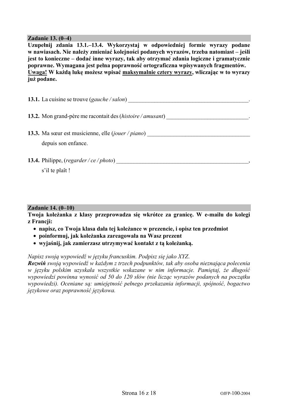 arkusz - francuski - egzamin ósmoklasisty 2020-16