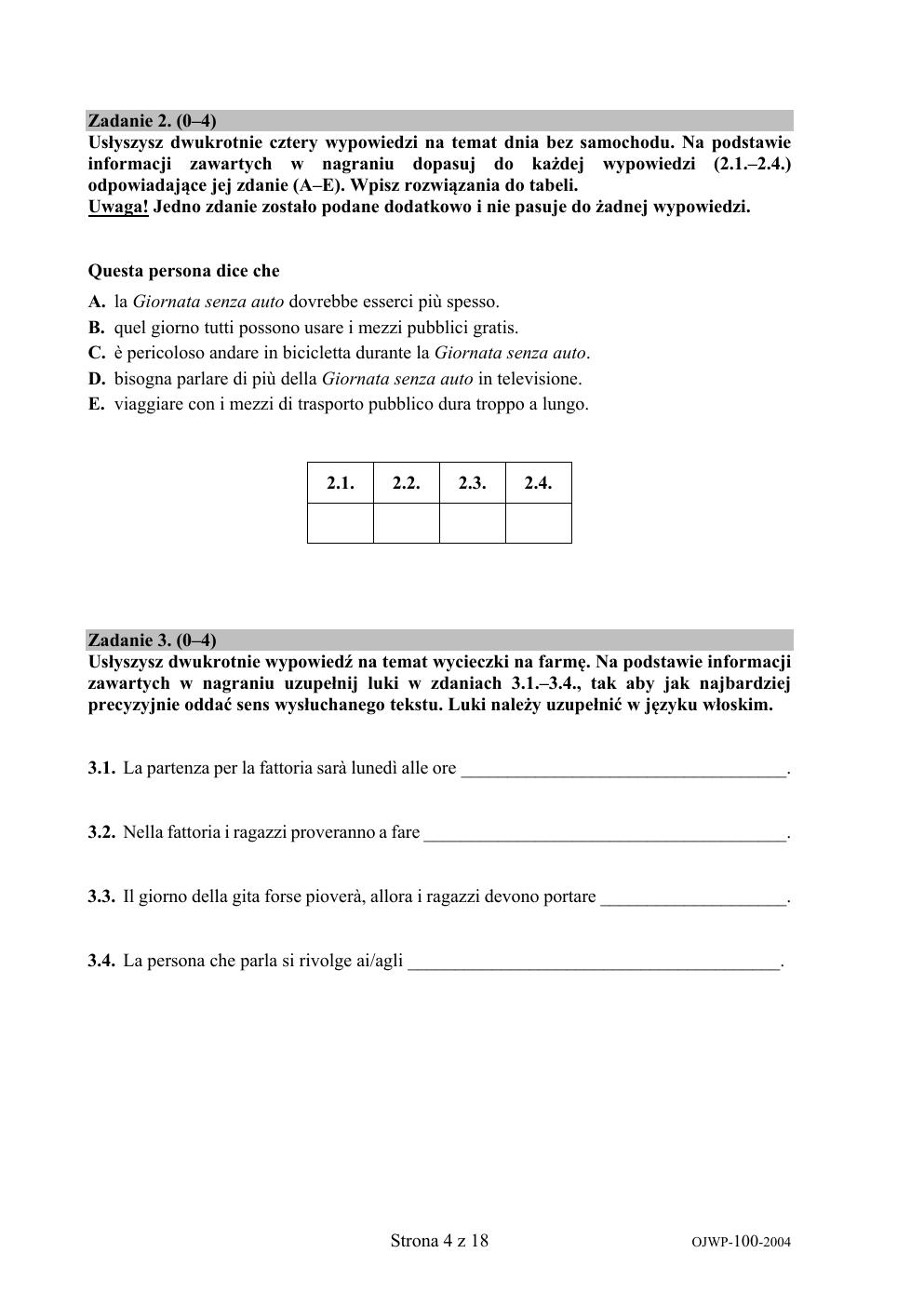 arkusz - włoski - egzamin ósmoklasisty 2020-04