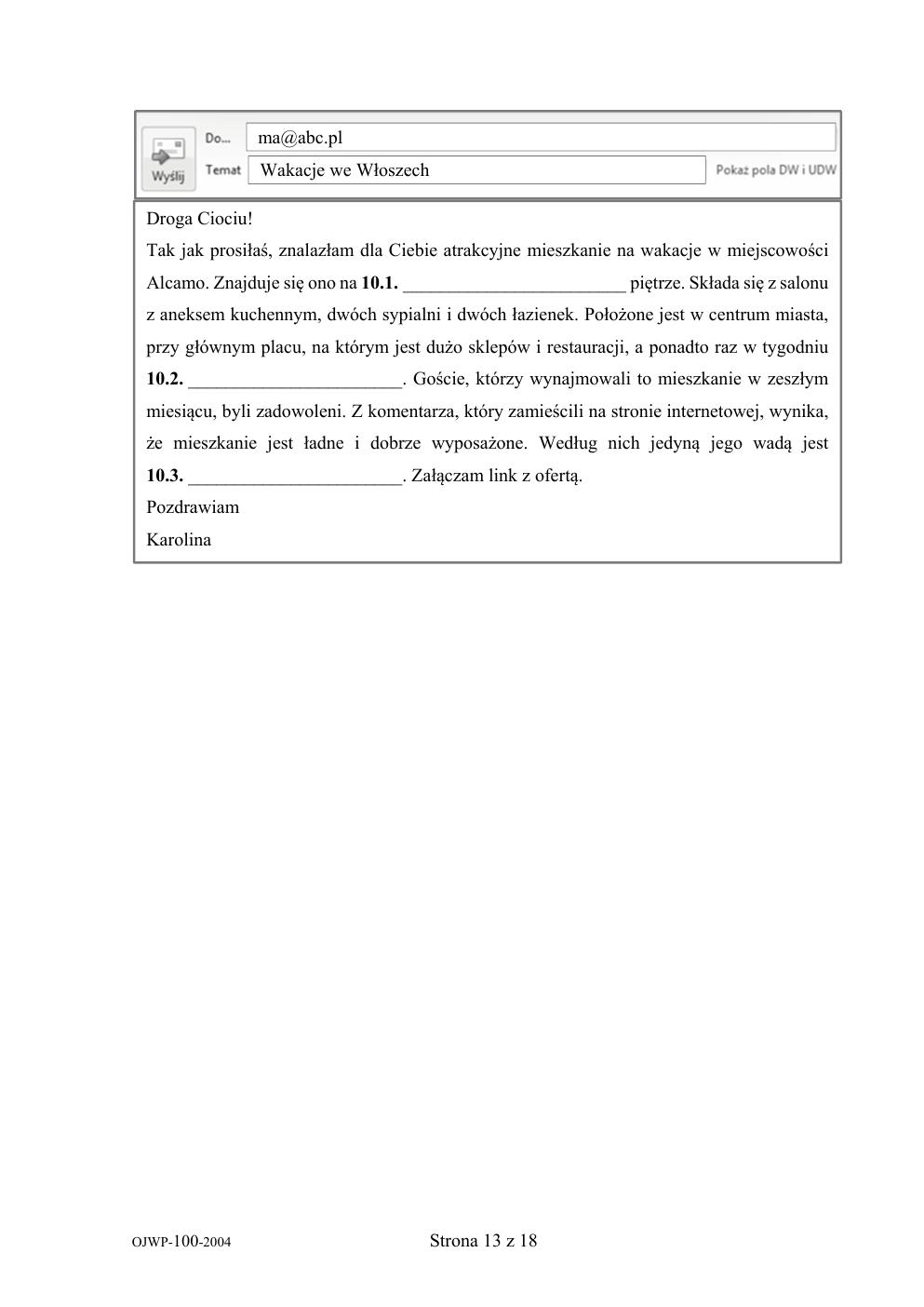 arkusz - włoski - egzamin ósmoklasisty 2020-13