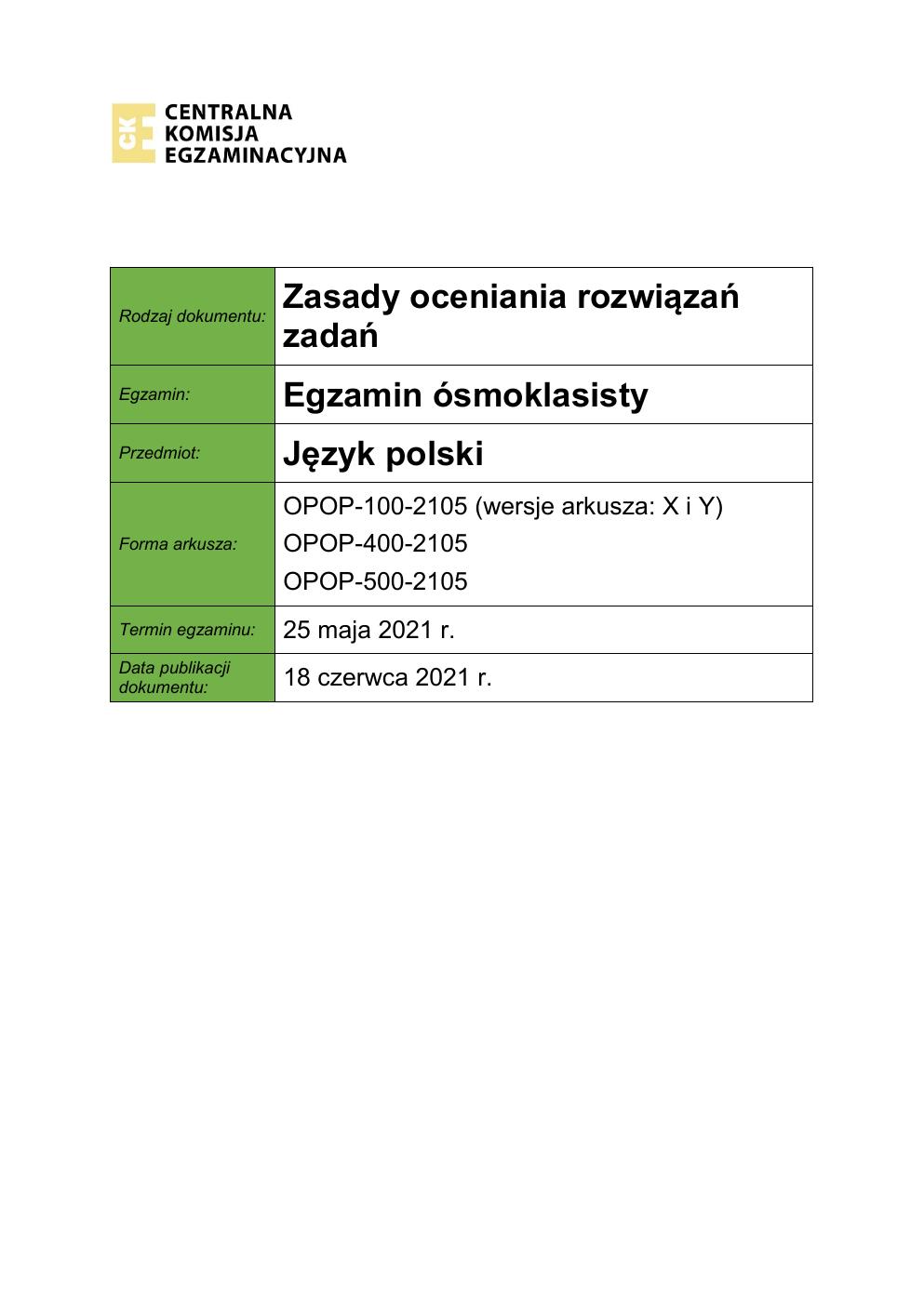 odpowiedzi - język polski - egzamin ósmoklasisty 2021 maj-01