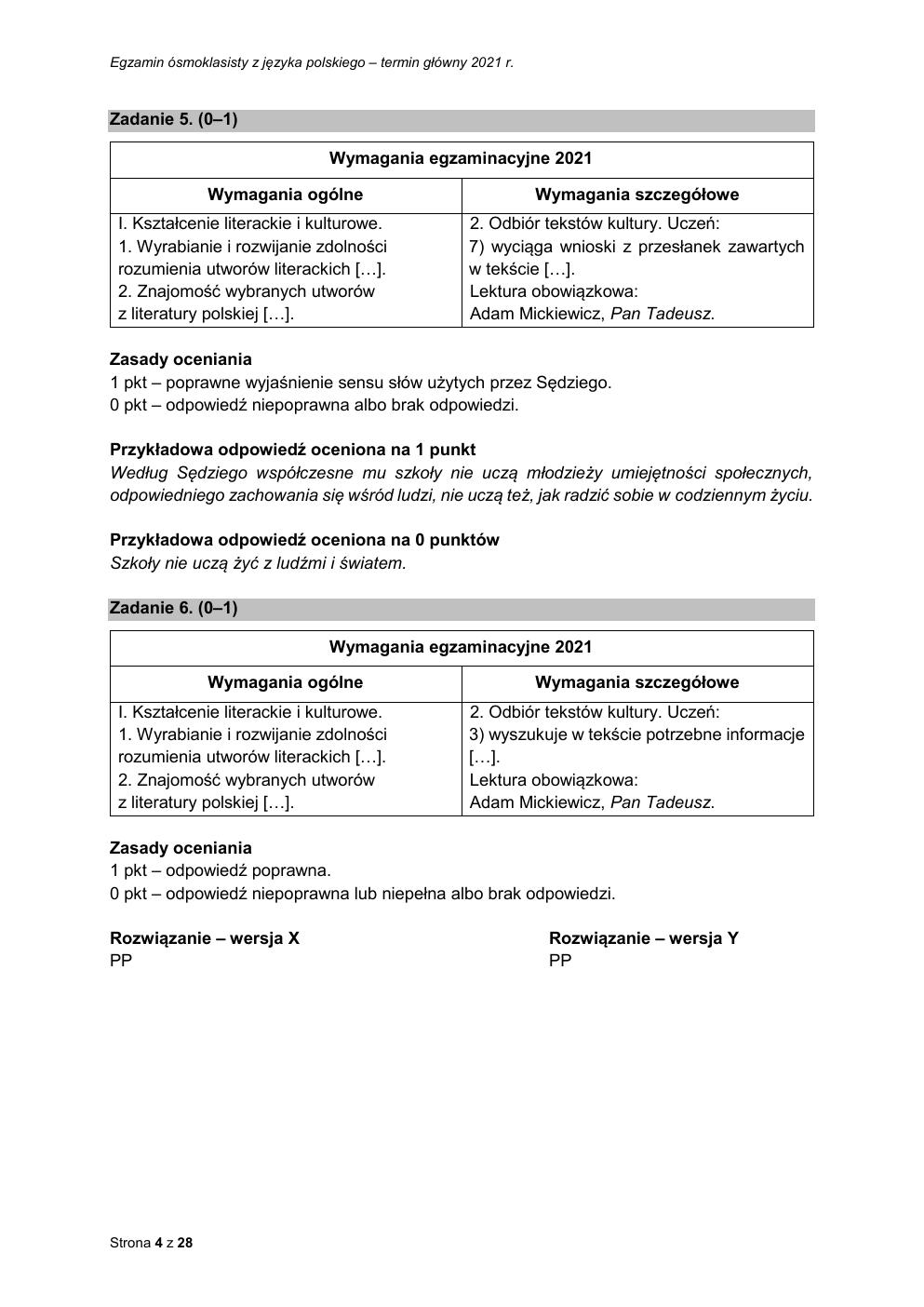 odpowiedzi - język polski - egzamin ósmoklasisty 2021 maj-04