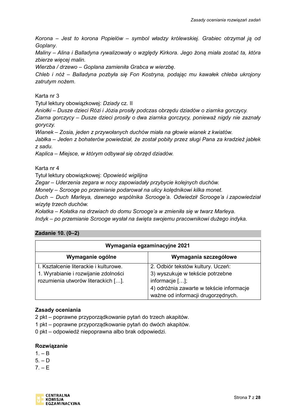 odpowiedzi - język polski - egzamin ósmoklasisty 2021 maj-07
