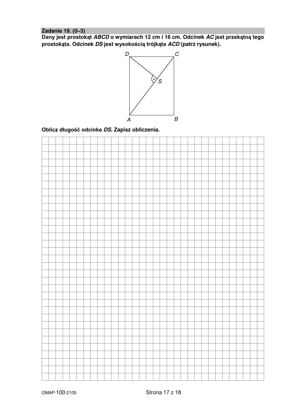 matematyka - egzamin ósmoklasisty 2021 - arkusz-17