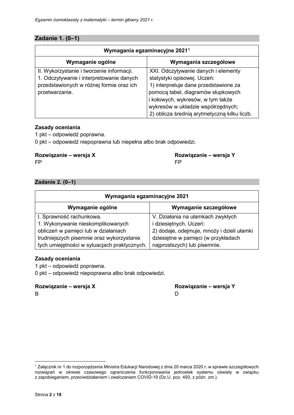 odpowiedzi - matematyka - egzamin ósmoklasisty 2021-02