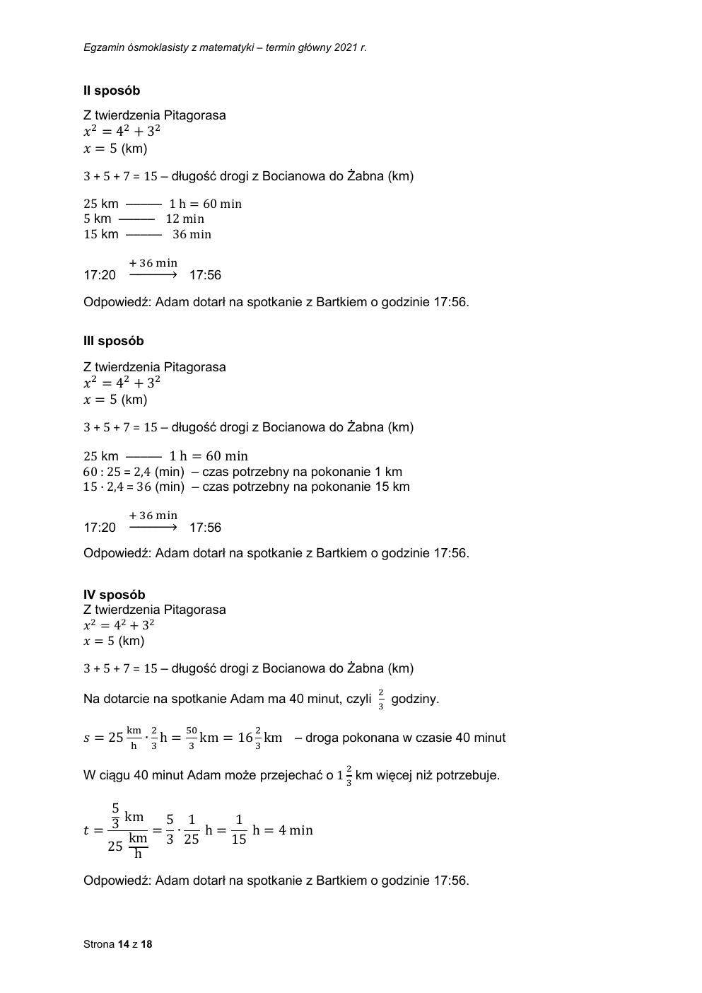 odpowiedzi - matematyka - egzamin ósmoklasisty 2021-14