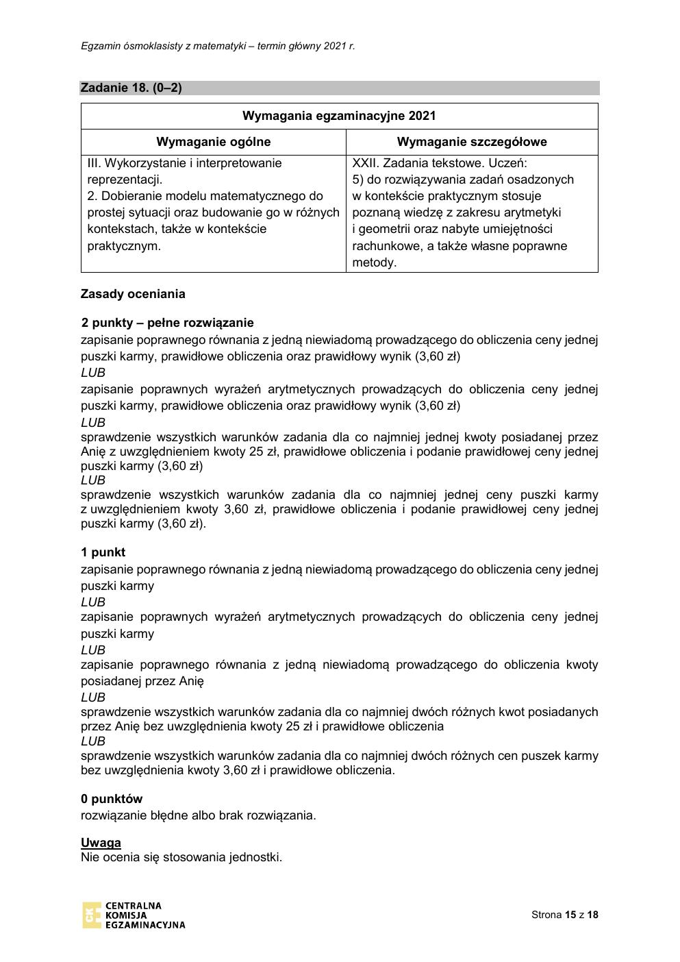 odpowiedzi - matematyka - egzamin ósmoklasisty 2021-15