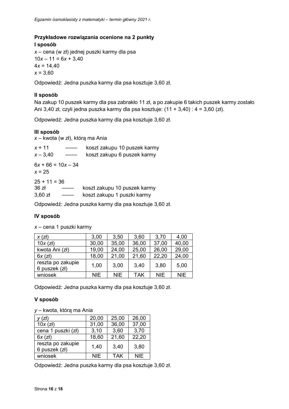 odpowiedzi - matematyka - egzamin ósmoklasisty 2021-16