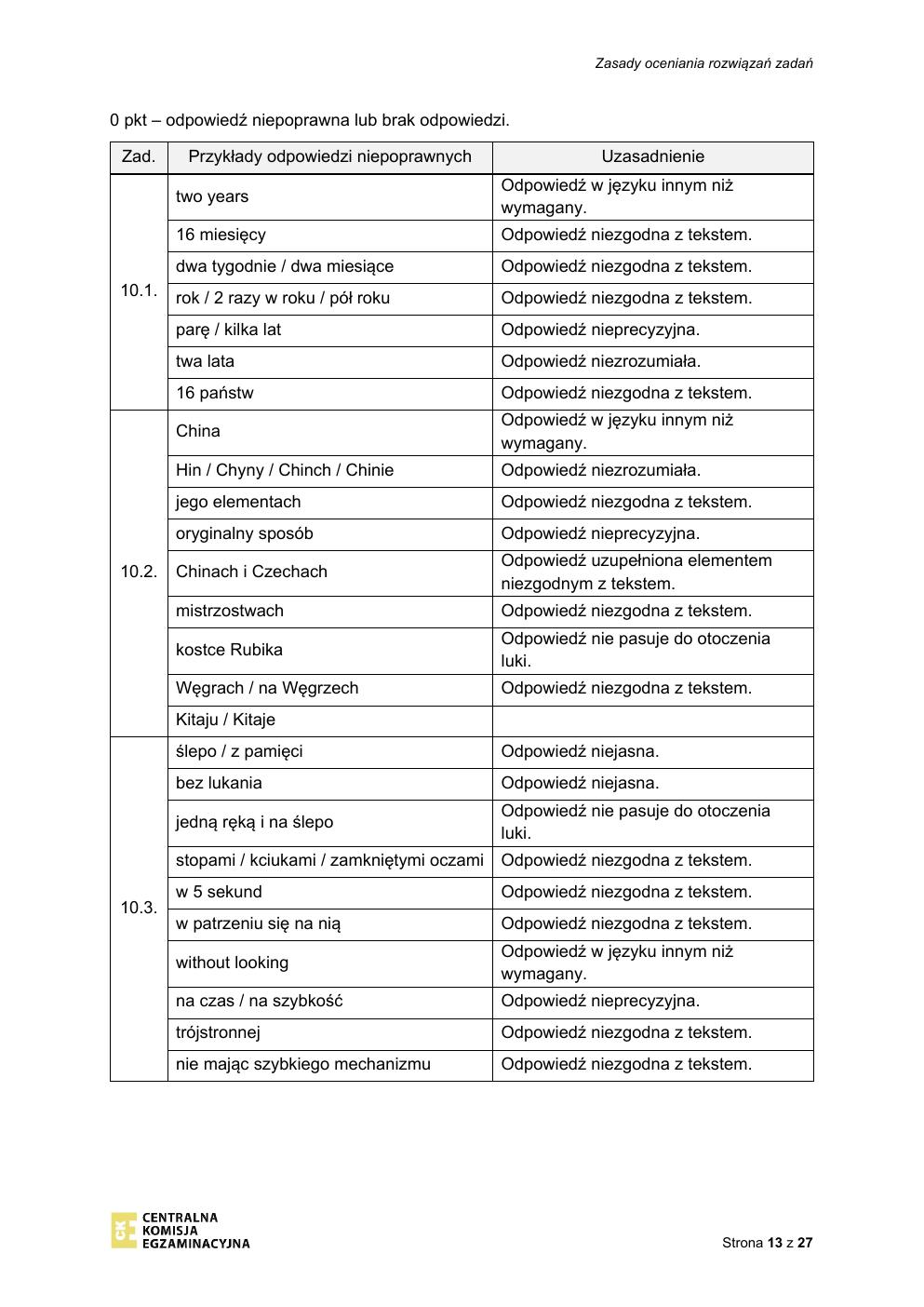 odpowiedzi - język angielski - egzamin ósmoklasisty 2021-13