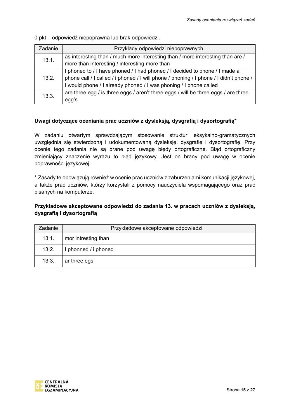 odpowiedzi - język angielski - egzamin ósmoklasisty 2021-15