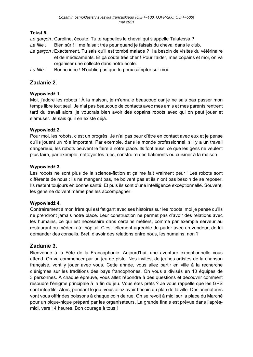 język francuski - egzamin ósmoklasisty 2021 - transkrypcja-2